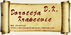 Doroteja Krapčević vizit kartica